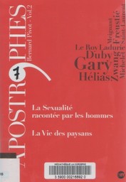 La sexualité racontée par les hommes. La vie des paysans / Bernard Pivot | Pivot, Bernard (1935-....)