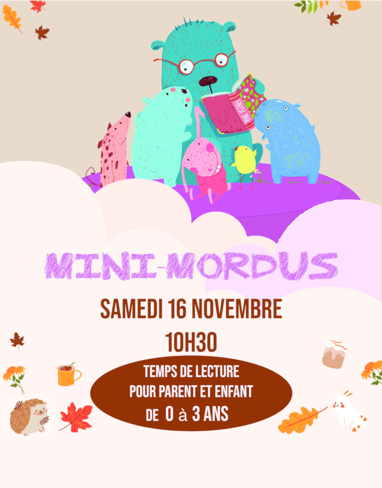 Mini-Mordus : lecture pour parent et enfant de 0 à 3 ans