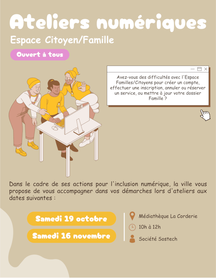 Ateliers numériques : Espace Famille/Citoyens | 